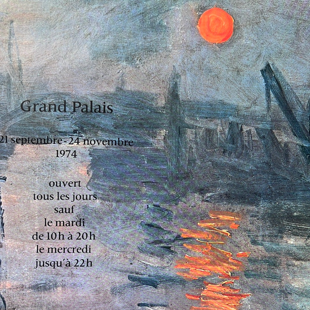 Vintage 1974 "Centenaire de L'Impressionnisme" French Exhibition Poster at Golden Rule Gallery