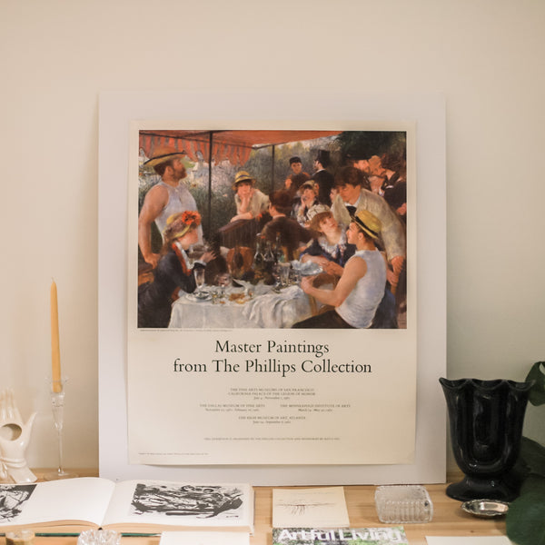 Luncheon of the Boating Party by Manet on a Vintage Exhibition Poster