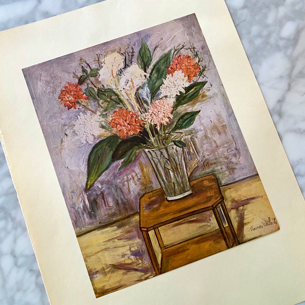 Abrams | Utrillo | Floral Still Life | Flowers in Vase | White Lilacs | Roses | Golden Rule Gallery | Excelsior, MN