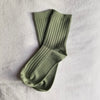 Sage Green Ribbed Her Socks by Le Bon Shoppe