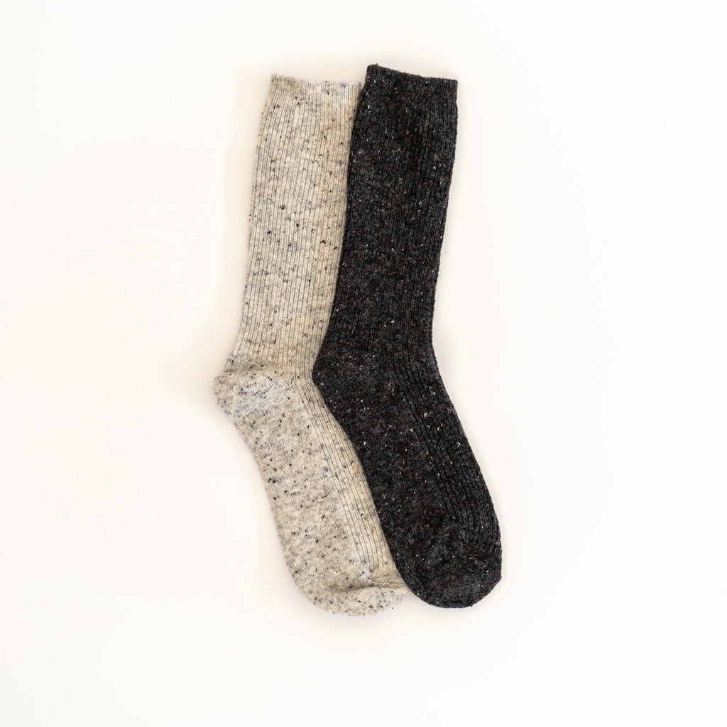 Black and White Warm Snow Socks