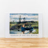 Vintage 80s Museum of Fine Arts Boston Poster of The Blue Boat