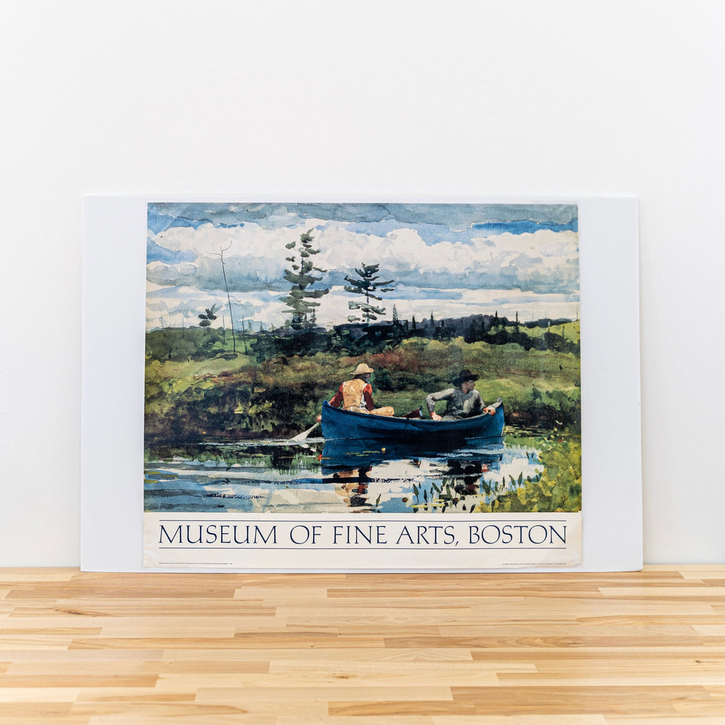 Vintage 80s Museum of Fine Arts Boston Poster of The Blue Boat