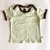 Baby Basic Solid Short Sleeve Ringer Tee in Soy