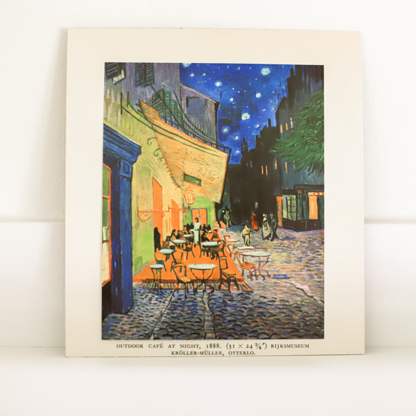 Van Gogh | Outdoor Café at Night | Vintage Print | Golden Rule Gallery