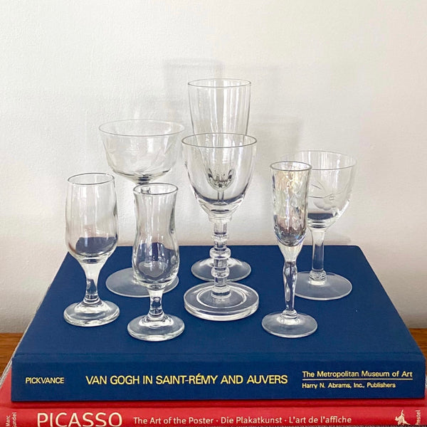 Assorted Single Vintage Cordial Glasses | Vintage Cordial Glassware | Golden Rule Gallery | Vintage Bar Glasses | Kitchen | Excelsior, MN