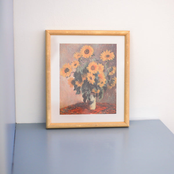 Monet | Bouquet of Sunflowers | Floral Still Life | Gold Framed Vintage Floral Art | Golden Rule Gallery | Impressionism | Minneapolis Art Curator 