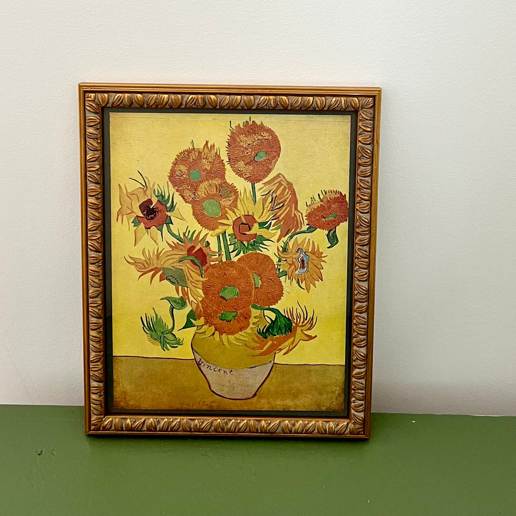 Vintage 50s Colorplate Van Gogh Sunflowers Art Print in MPLS, MN