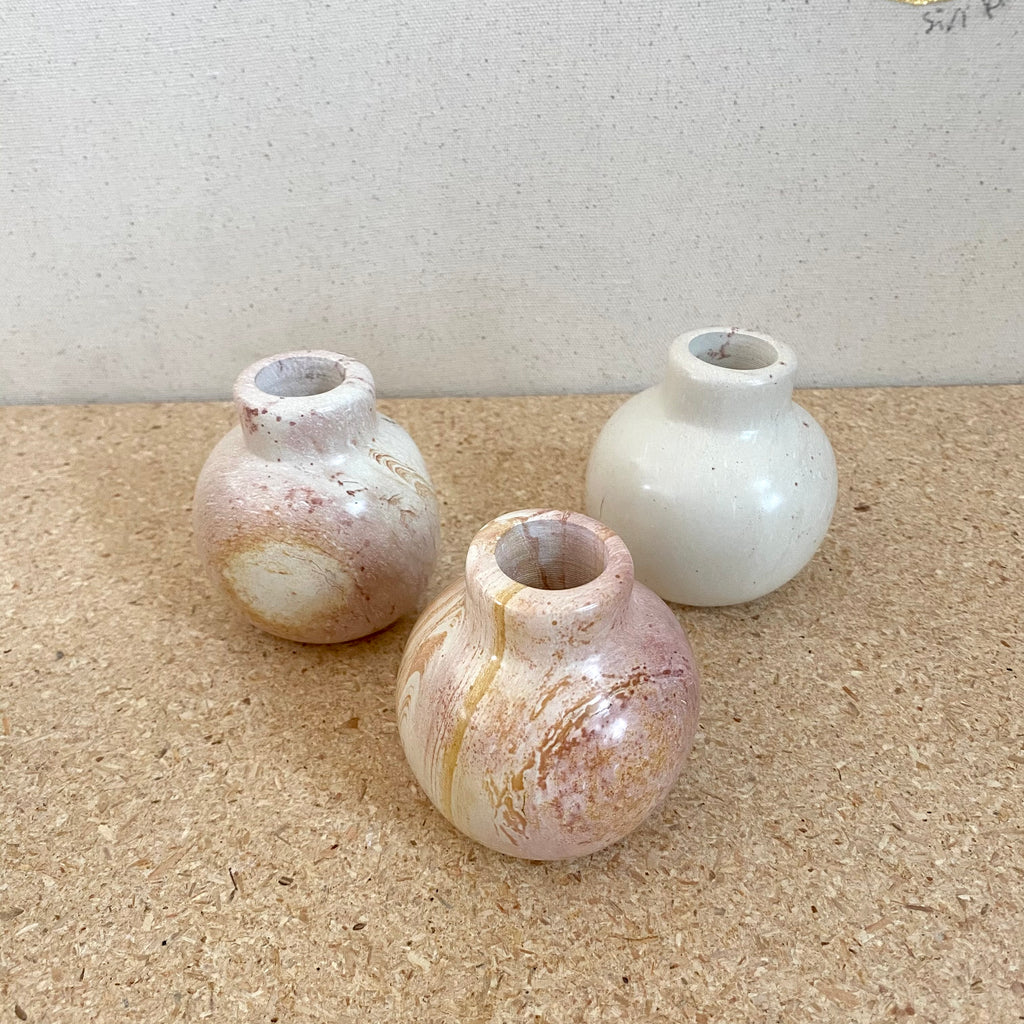 Venture Imports Soapstone Vase | Bomb Vase | Small Soapstone Vases | Golden Rule Gallery | Excelsior, MN