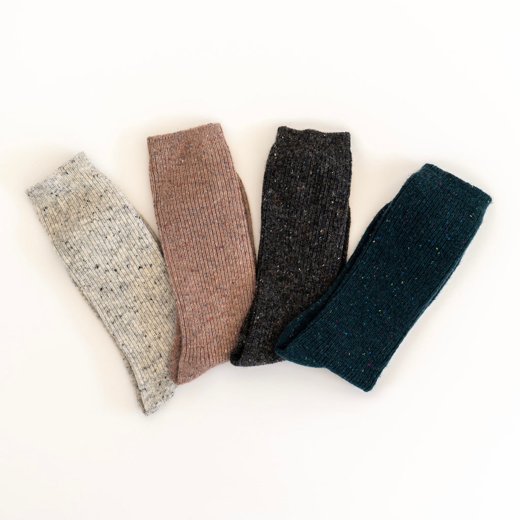 Speckled Wool Snow Socks at Golden Rule Gallery