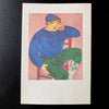 Man in Blue Portrait Vintage 50s Matisse Mini Art Plates Prints at Golden Rule Gallery in Excelsior, MN