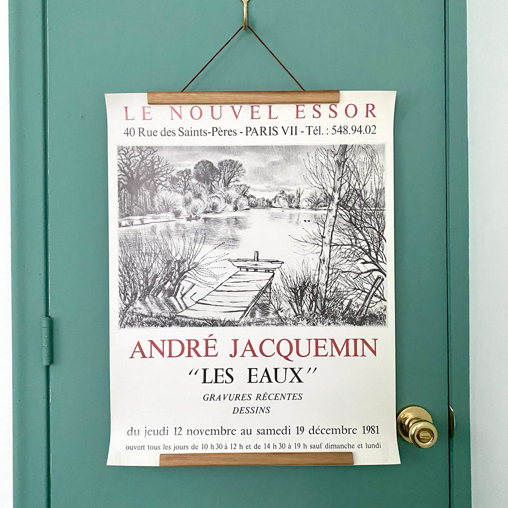 Vintage 1981 André Jacquemin French Exhibition Poster | Vintage 80s Exhibition Art Poster | Vintage Andre Jacquemin French Art Poster | Art Collectibles | Golden Rule Gallery | Excelsior, MN 