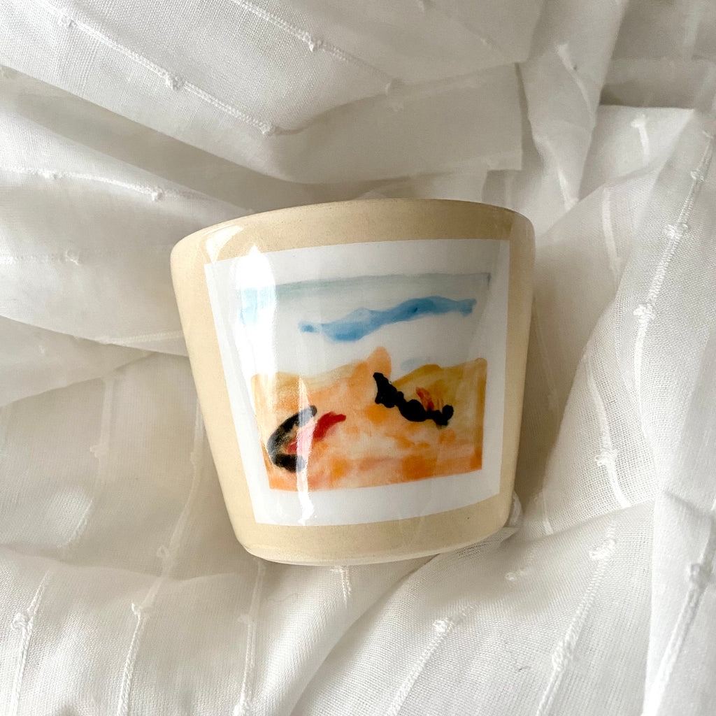 Hand Painted Ceramic Cup made in MPLS with Desert Landscape