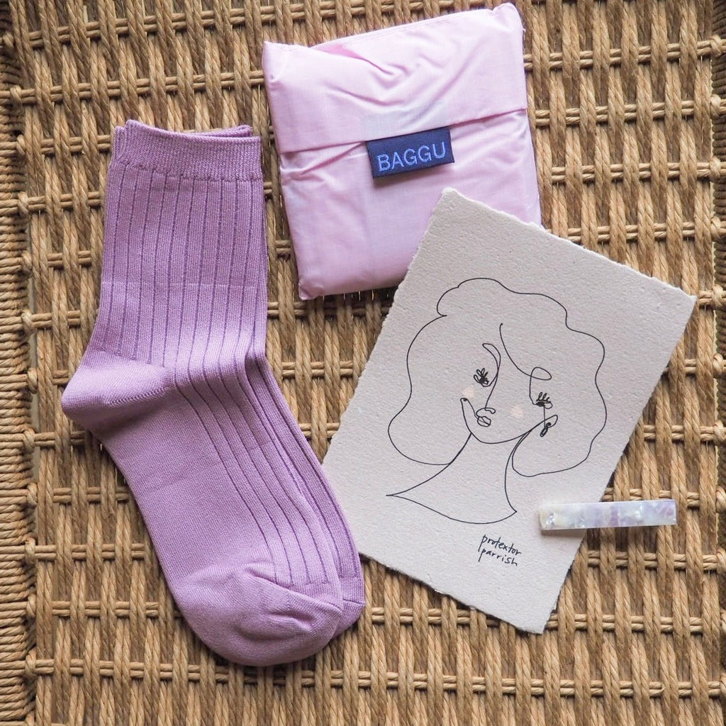 Le Bon Shoppe Orchid Purple Socks at Golden Rule Gallery in Excelsior, MN