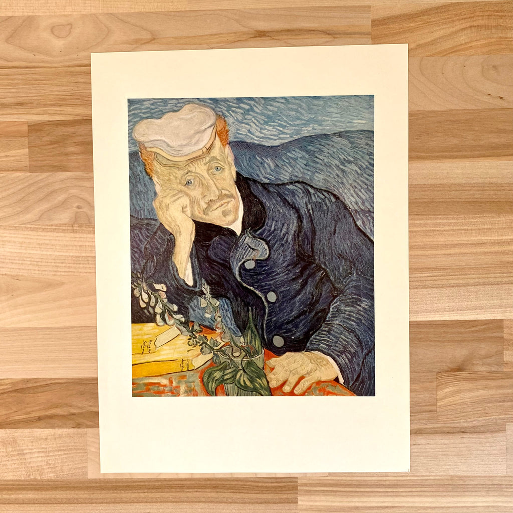 Van Gogh Lithograph Art Print | Portrait of Dr. Gachet | Vintage Collectible Art Print | Famous Works of Art | Golden Rule Gallery | Excelsior | Minnesota | Vintage Portrait | Collectible Art