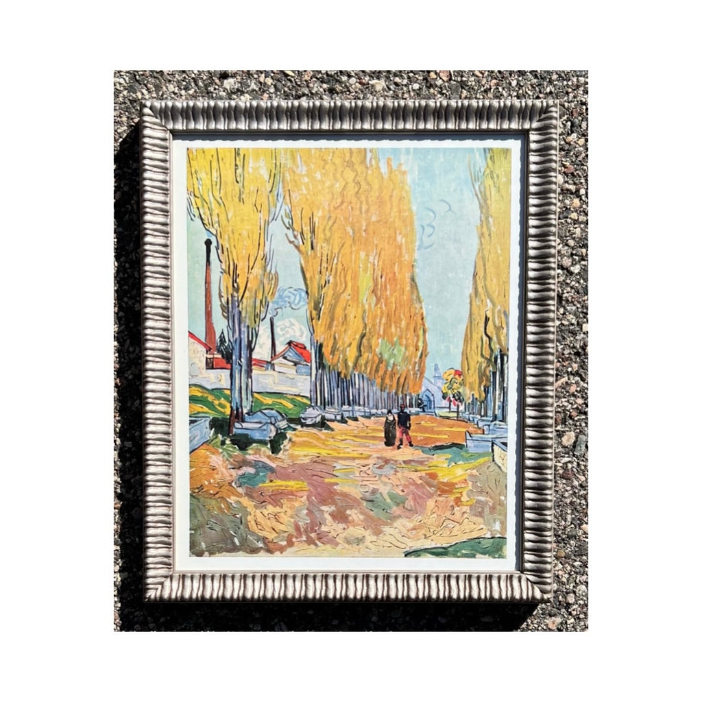 Framed Vintage 50s Van Gogh Landscape Art Print