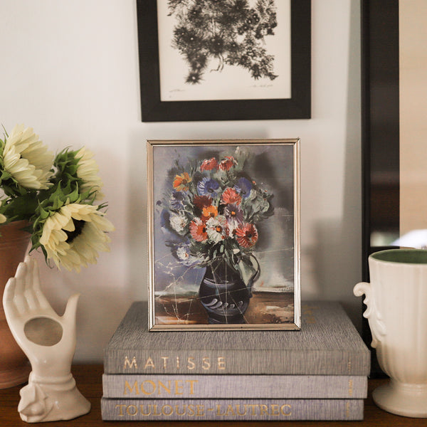 Vintage Rare Art Print | Rare Vintage 40s Floral Print | Vintage Vlaminck Flowers Art Print | Vintage Art Collectibles | Golden Rule Gallery | Excelsior, MN 