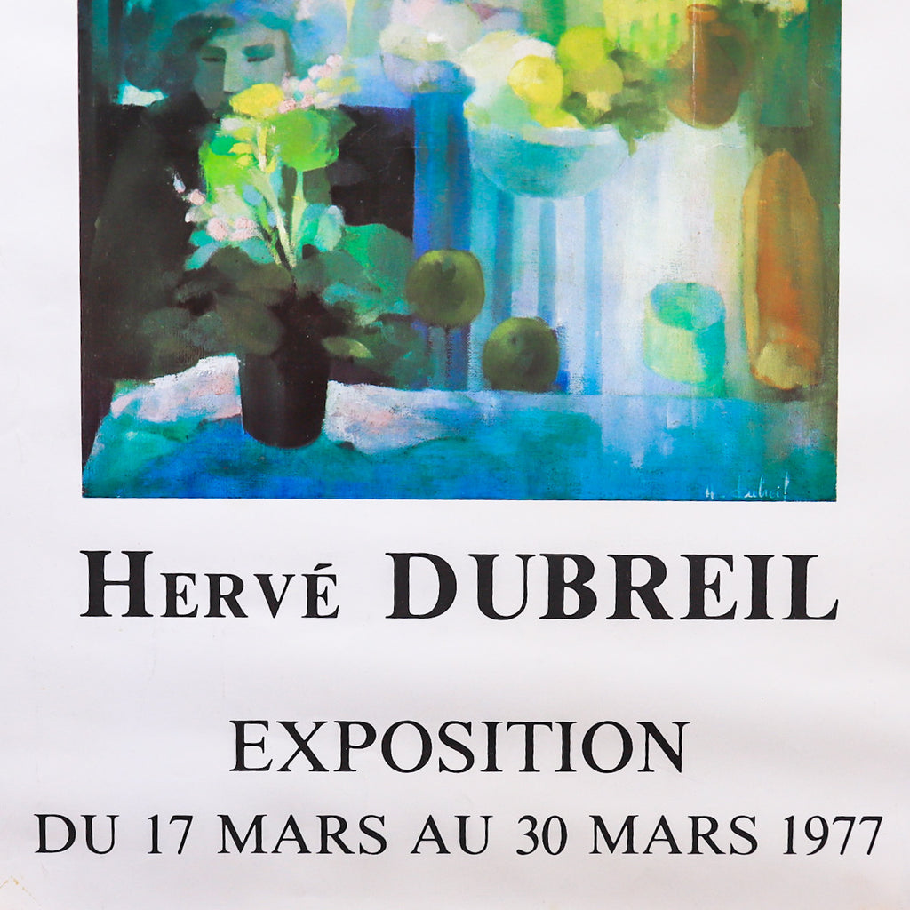 Vintage 1977 Dubreil French Art Gallery Exhibition Poster