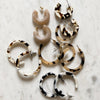 Neutral Tortoise Acrylic Hoop Earrings by Nat + Noor