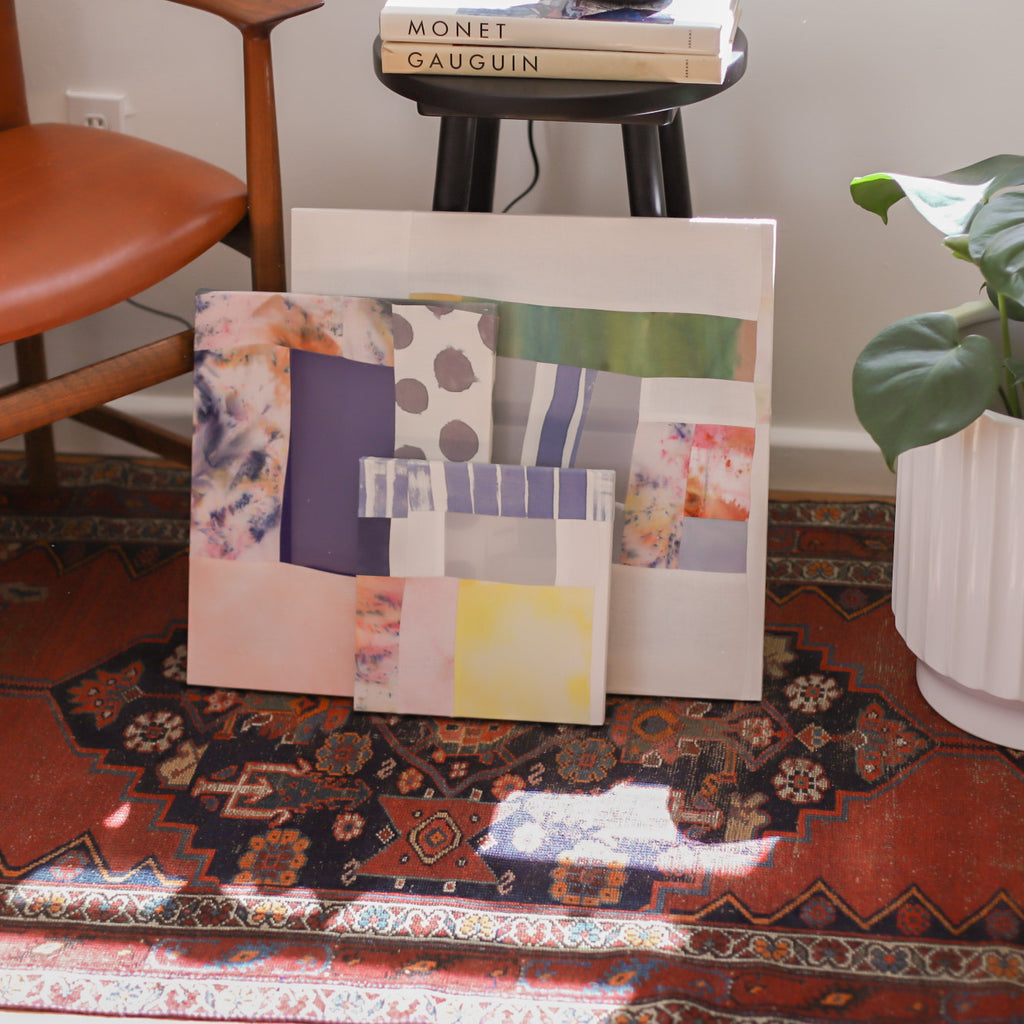 Hayley Kolar Original Patchwork Art | Ready to Hang Abstract Art | Hayley Kolar | Original Painted Patchwork Art | Golden Rule Gallery | Excelsior, MN | Minnesota Artists