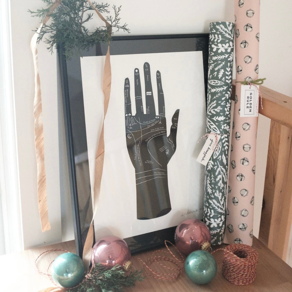 Minimal Palmistry Framed Art Print by Banquet Workshop at Golden Rule Gallery