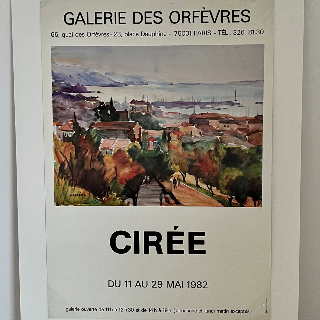 Vintage 80s French Art Gallery Exhibition Poster Print at Golden Rule Gallery