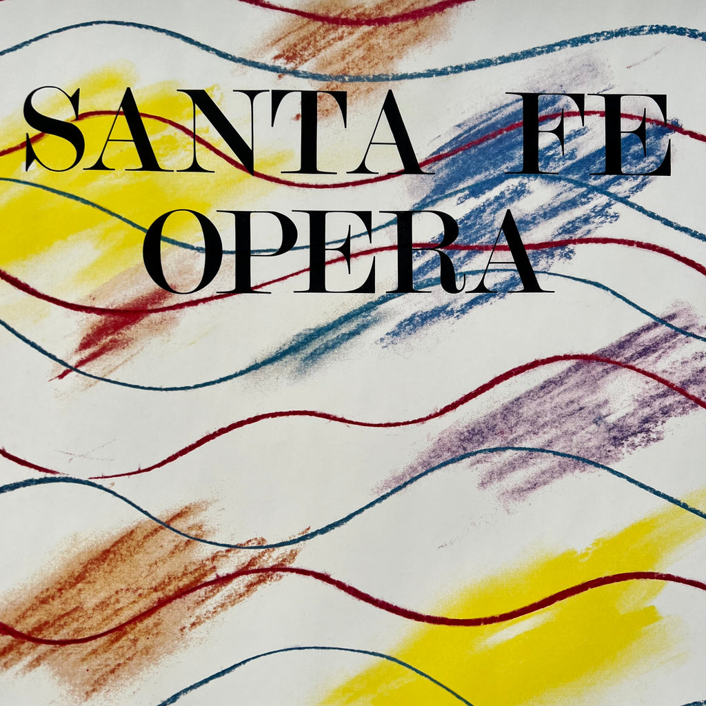 Vintage 80s Santa Fe Opera Colorful Exhibition Poster at Golden Rule Gallery