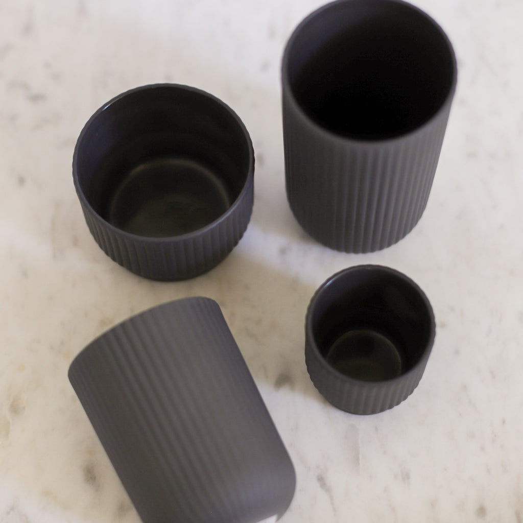 Coffee Cup in Dark Grey | Archive Studio | Textured Clayware | Homeware | Golden Rule Gallery | Excelsior, MN