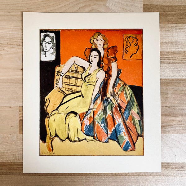 Rare Vintage 1950 Matisse “Les Deux Amies" Art Print | Rare Matisse Lithograph Art Print | The Two Friends Matisse Art Print | 1950 Matisse Print | Vintage Art Collectibles | Golden Rule Gallery | Excelsior, MN