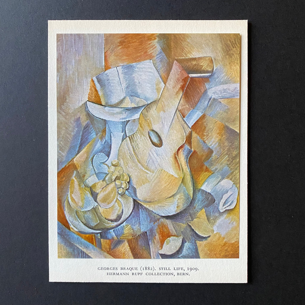 Cubism | Braque | Still Life | Fruit and Instrument | Golden Rule Gallery