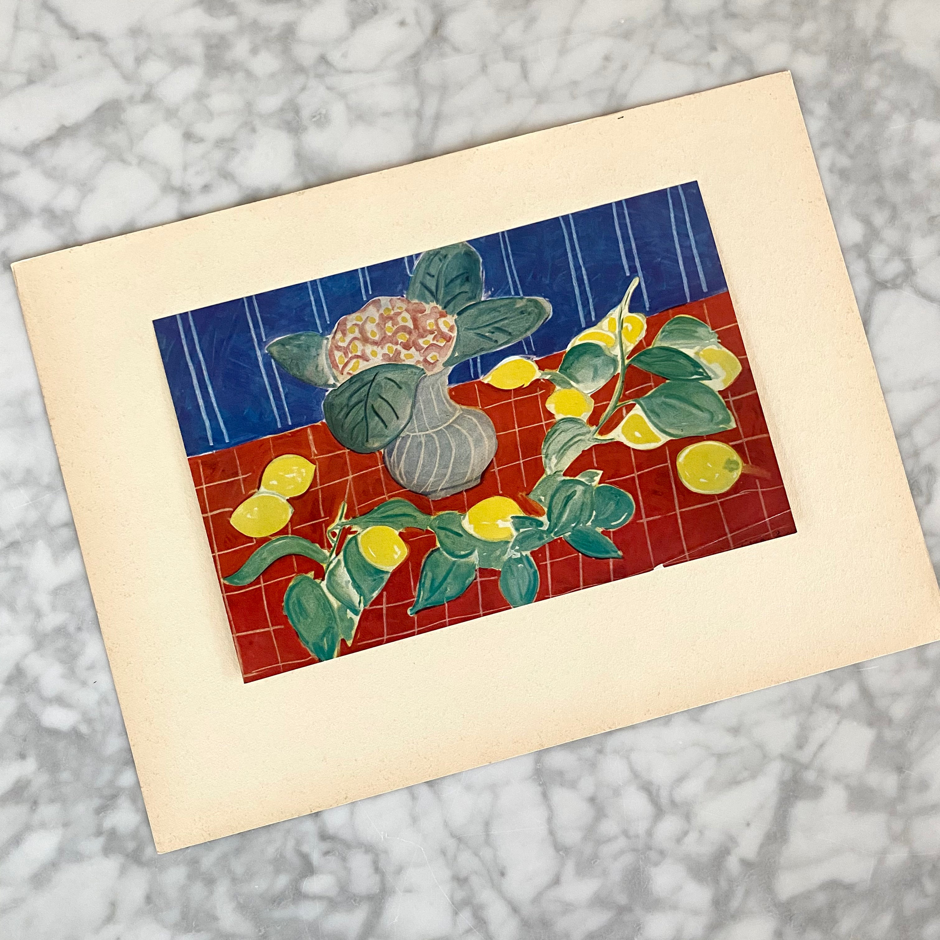Vintage Matisse "Les Citrons" Lithograph Art | 1946 Art Print | French ...