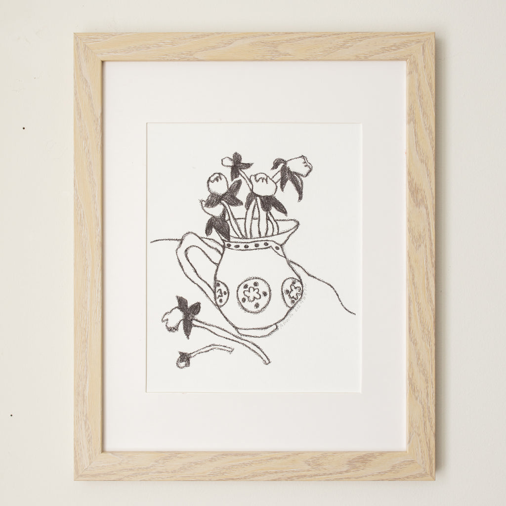 Anna Lisabeth “Blue Pitcher and Flowers” Art Print at Golden Rule Gallery