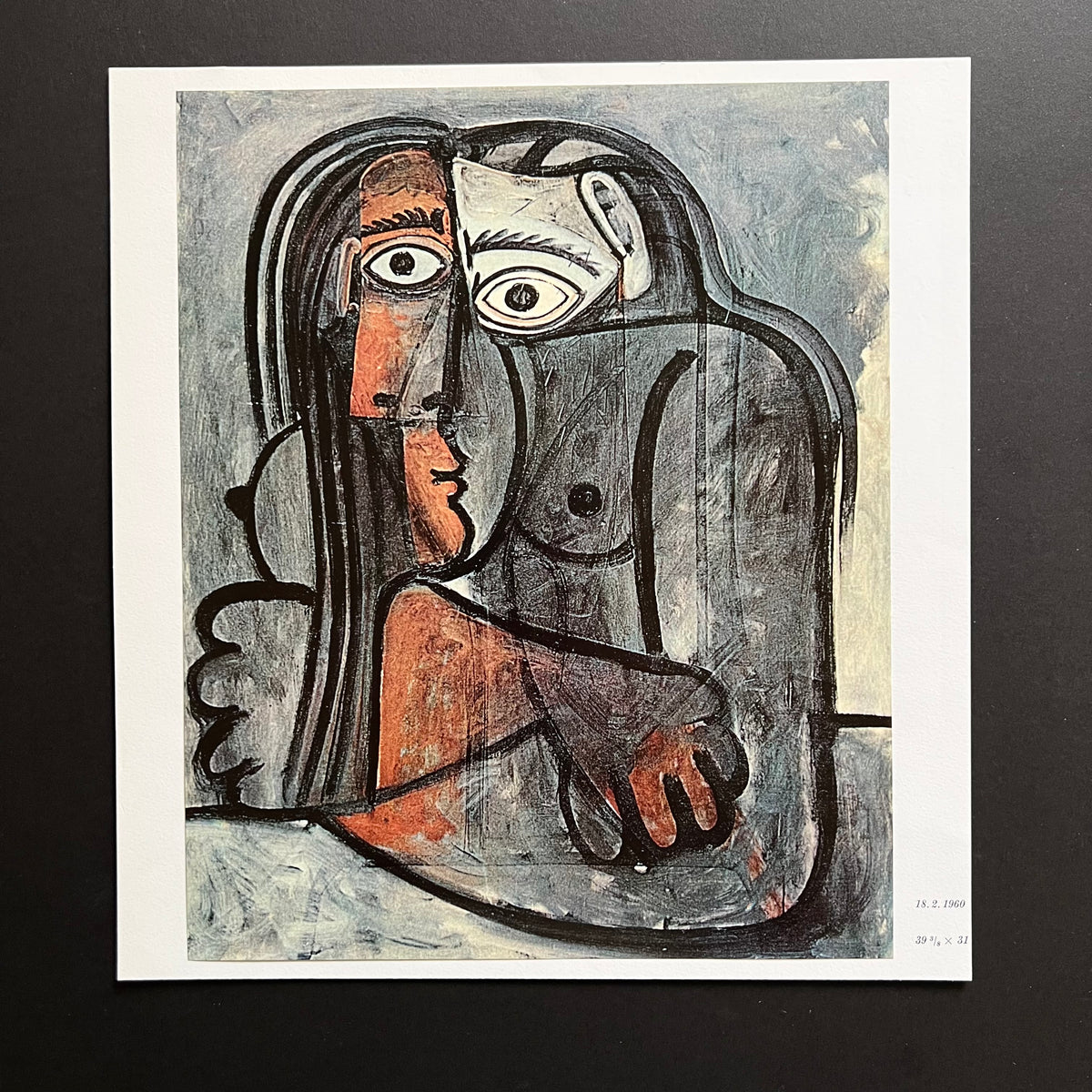 Vintage 1961 Pablo Picasso Abstract Portrait Art Print