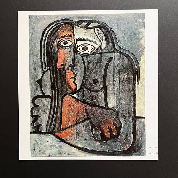 Vintage 1961 Pablo Picasso Abstract Portrait Art Print