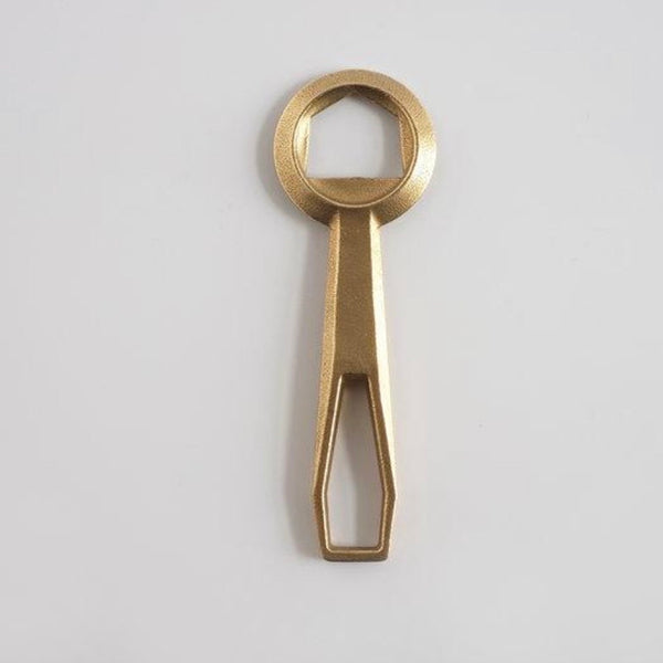 Golden Crown Bottle Opener | Fort Standard Bar | Gold Bottle Opener | Bar and Kitchen | Minimalist Bar | Golden Rule Gallery | Excelsior, MN
