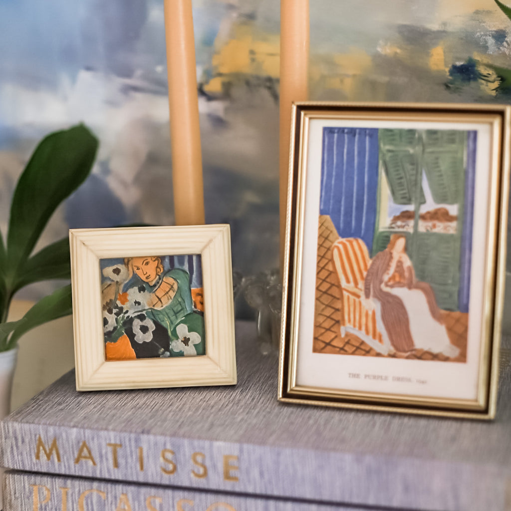 Vintage 1952 Matisse “The Purple Dress" Framed Mini Art Print | Vintage Matisse Framed Mini Print | Vintage Small Matisse Prints | Matisse Purple Dress Print | Golden Rule Gallery | Excelsior, MN