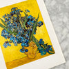 Vintage Van Gogh Blue Yellow Floral Art Print | Vintage 90s Assorted Floral Print | Vintage Floral Art Prints | Vintage 1995 Flower Art Prints | Golden Rule Gallery | Excelsior, MN | Vintage Art Prints