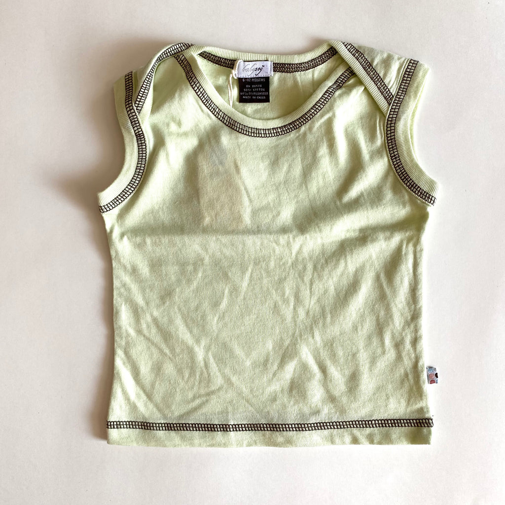 Baby Soy Basic Solid Tank Tee in Soy Green