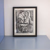 Vintage 70s Matisse Black and White 'Odalisque' Female Nude Portrait Art Plate Print at Golden Rule Gallery in Excelsior, MN