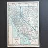 Vintage 1940s California and Nevada Census Atlas Map Art Print at Golden Rule Gallery in Excelsior, MN