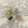 Colorful Handmade Glass Hoop Earrings