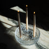 Vintage 70s Crystal Trio Tiny Taper Candle Holder