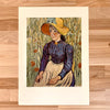 Van Gogh Lithograph Art Print | Portrait of Peasant Girl | Vintage Collectible Art Print | Famous Historical Art | Golden Rule Gallery | Excelsior | Minnesota | Vintage Portrait | Collectible Art