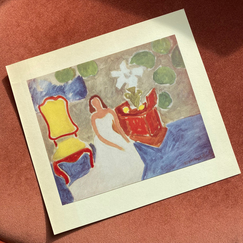 Rare Vintage 50s Matisse "La Robe Blanche" Art Print at Golden Rule Gallery in Excelsior, MN
