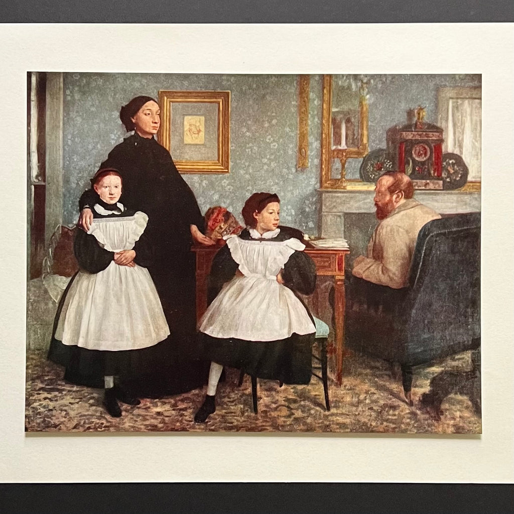 Vintage 50s Degas The Bellilli Family Offset Lithograph Art Print at Golden Rule Gallery in Excelsior, MN