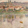 Vintage 1935 Monet Village of Vetheuil Art Print of Seascape at Golden Rule Gallery in Excelsior, MN