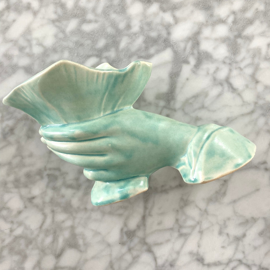 Vintage McCoy Hand Vase | Golden Rule Gallery | Excelsior, MN | Vintage Vases