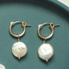 14kt Gold Hoop Earrings With Dangling Pearls | Protextor Parrish | Golden Rule Gallery | Excelsior, MN
