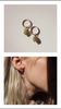 Green Garnet Gold Hoop Earrings Handmade in Minnesota at Golden Rule Gallery