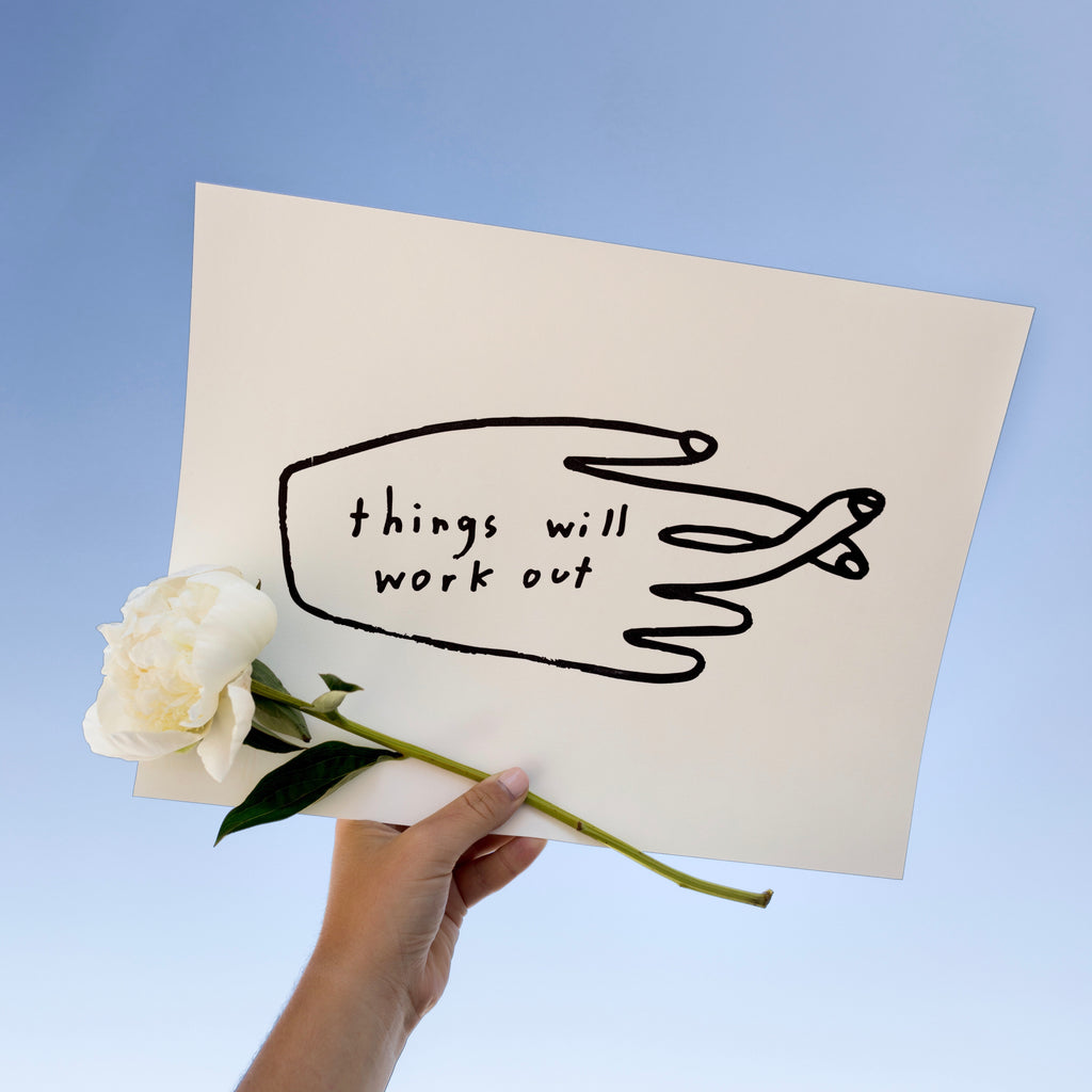 Things Will Work Out Art Print | Fingers Crossed Art Print | Golden Rule Gallery | Excelsior, MN